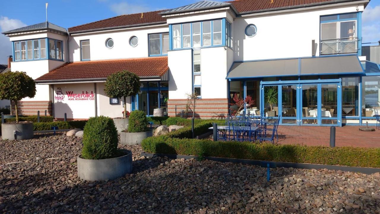 ברנה Gaestehaus Weserblick Am Weser-Sandstrand מראה חיצוני תמונה