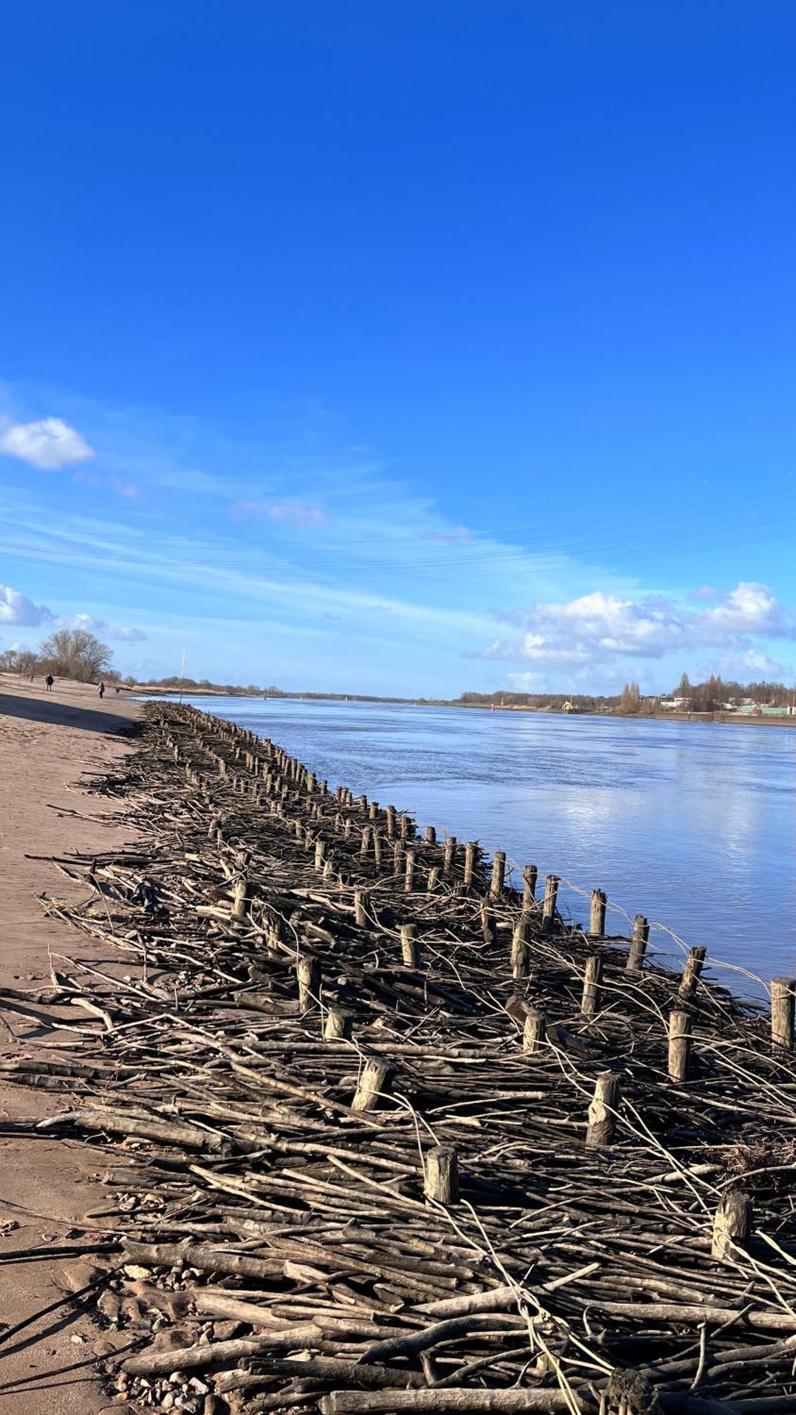 ברנה Gaestehaus Weserblick Am Weser-Sandstrand מראה חיצוני תמונה