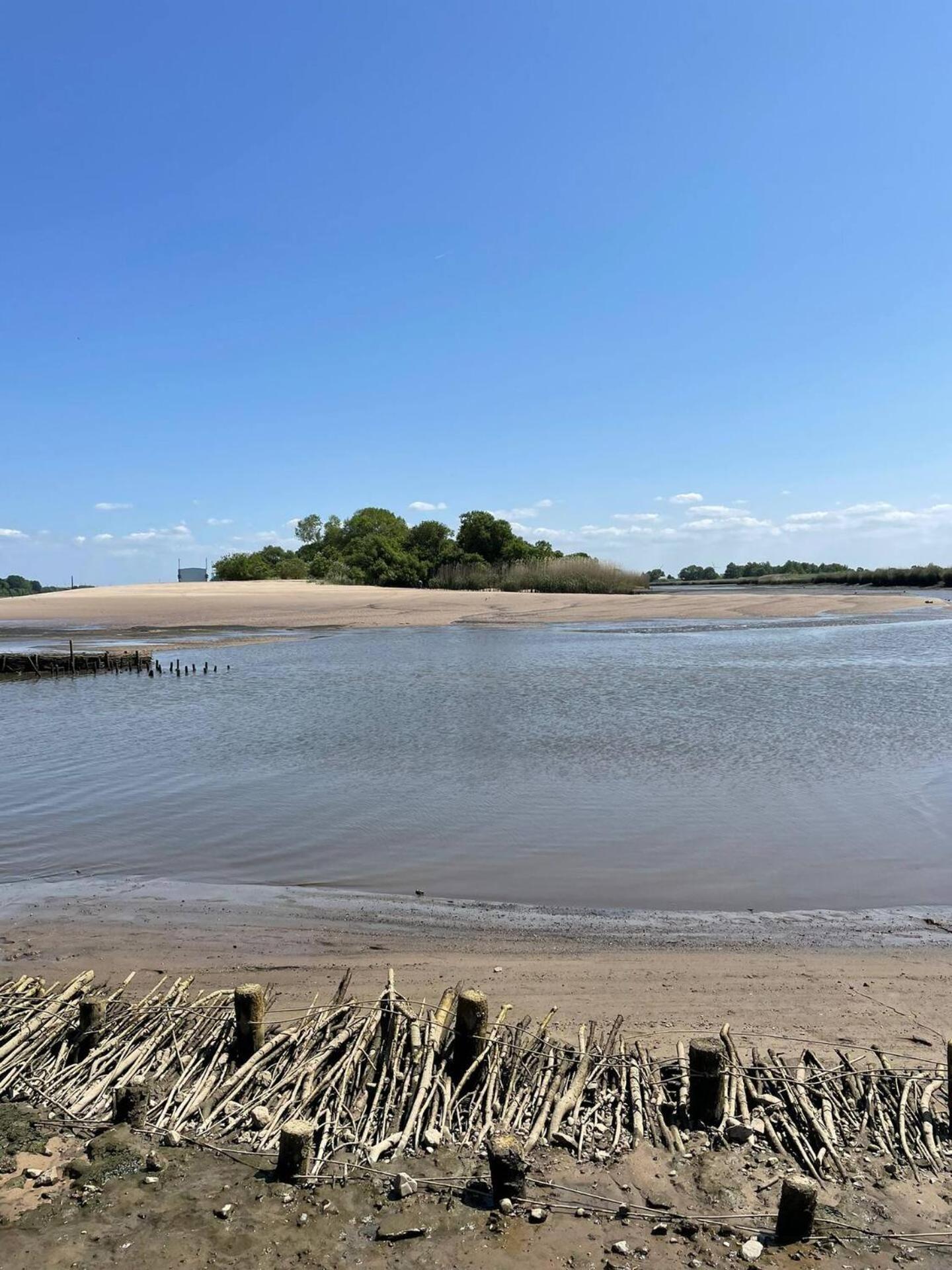 ברנה Gaestehaus Weserblick Am Weser-Sandstrand מראה חיצוני תמונה
